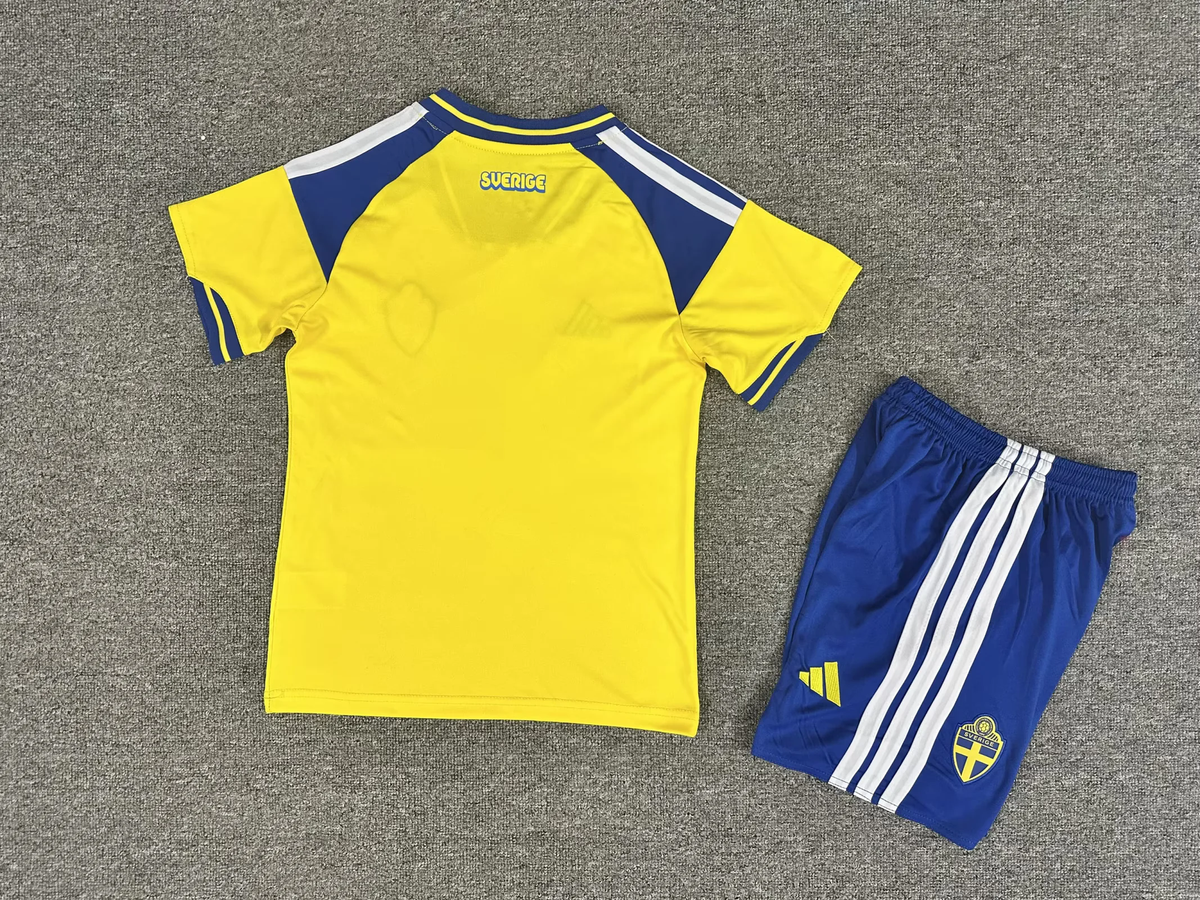 2026 Sweden Home World Cup Football Jersey Kids Size