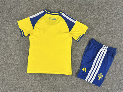2026 Sweden Home World Cup Football Jersey Kids Size