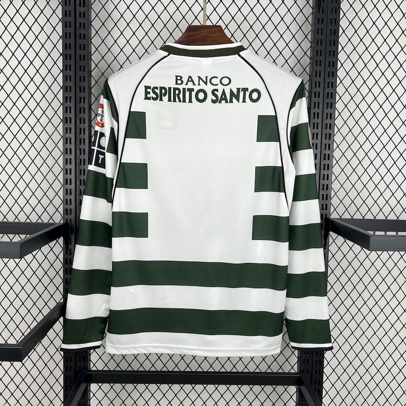 2001/2003 Retro Long Sleeve Sporting Lisbon Home Football Shirt