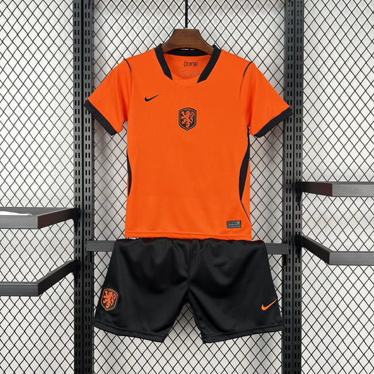 2026 Netherlands Home World Cup Football Shirt Kids Size