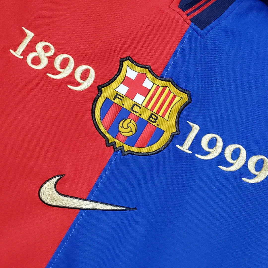 Retro Barcelona 100th Anniversary Version Football Shirt Home