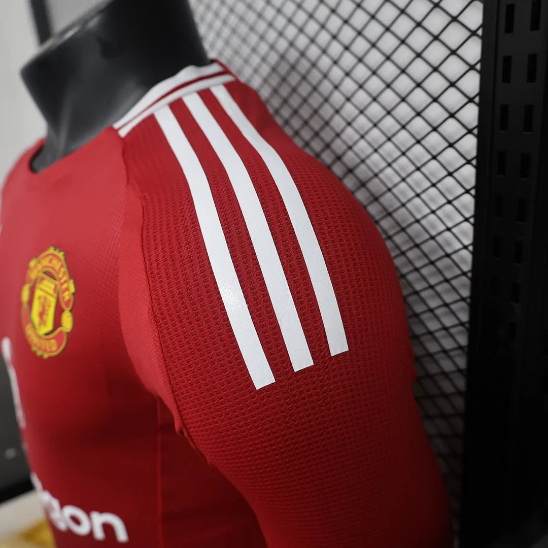2024/2025 Long Sleeve Player Version Manchester United Home Football Shirt