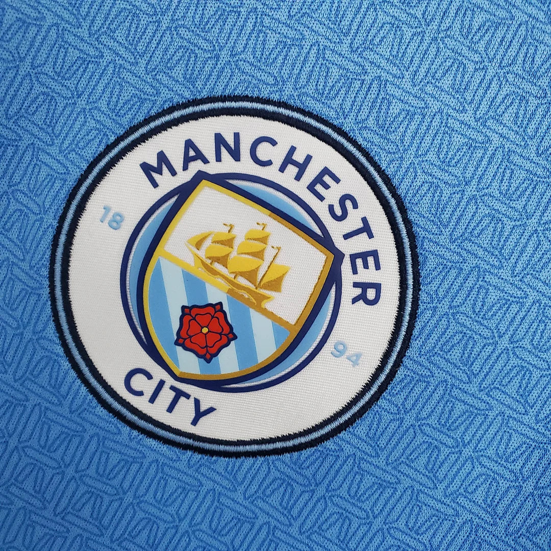 Manchester City Football Shirt 2021/2022 Retro Home