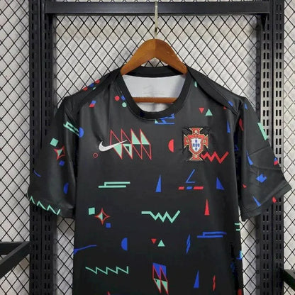 2024 Portugal Training Wear Black Football Shirt