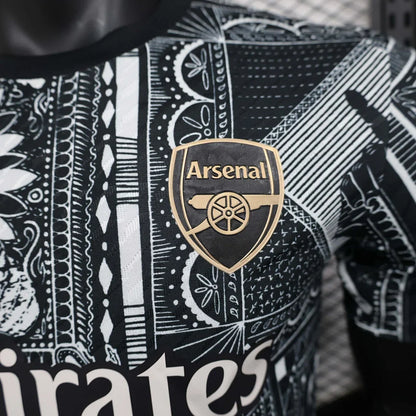 2024/2025 Arsenal Black pre-match Football ShirtPlayer Version