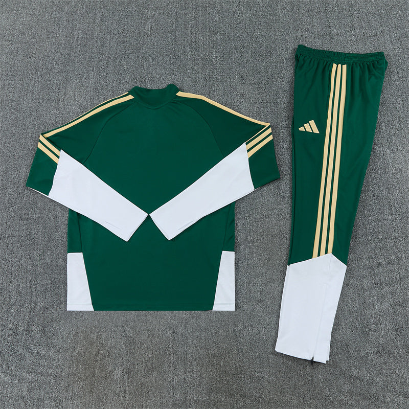 2026/2027 Italy Blue Half Zipper Green Tracksuit