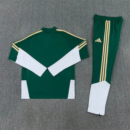 2026/2027 Italy Blue Half Zipper Green Tracksuit