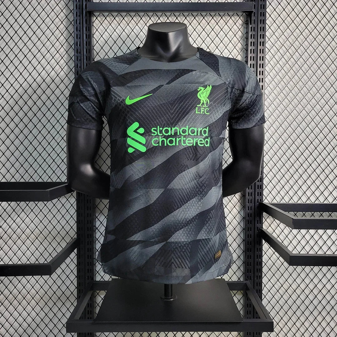 2023/2024 Liverpool Goalkeeper Black Soccer JerseyPlayer Version