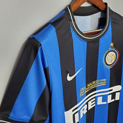 2009/2010 Retro Internazionale Milan Home UEFA Champions League Edition Football Jersey