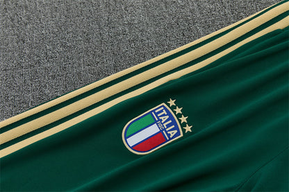 2026/2027 Italy Blue Half Zipper Green Tracksuit