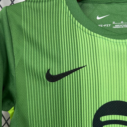 2025/2026 Kids Size Barcelona Green Goalkeeper Football Kit