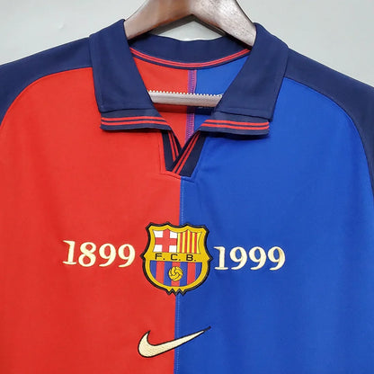Retro Barcelona 100th Anniversary Version Football Shirt Home