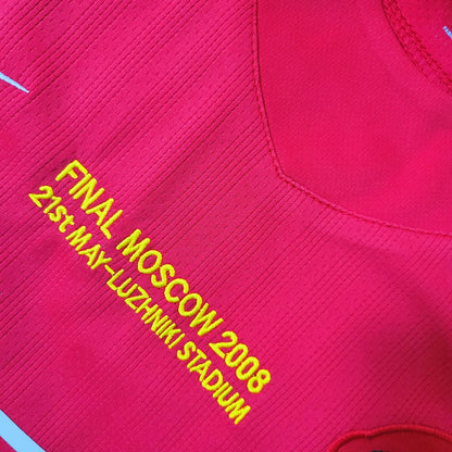2007-2008 Retro Long Sleeve Manchester United Home Football Shirt