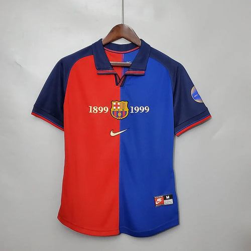 Retro Barcelona 100th Anniversary Version Football Shirt Home