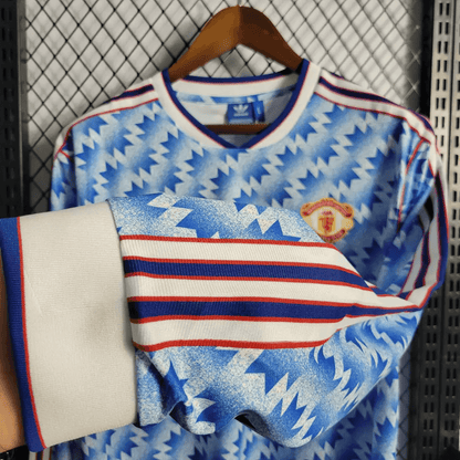 1990/1992 Retro Long Sleeve Manchester United Away Football Shirt