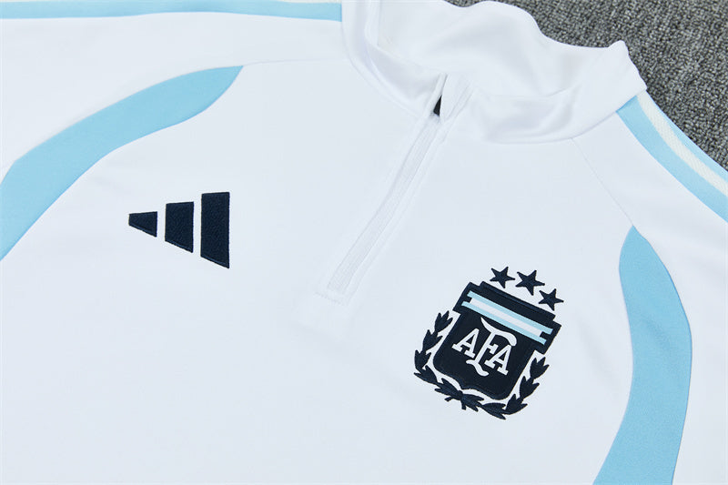2026/2027 Argentina Half-Pull White Tracksuit