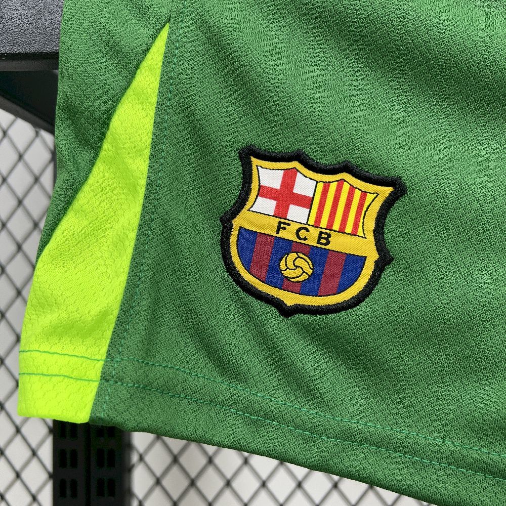 2025/2026 Kids Size Barcelona Green Goalkeeper Football Kit