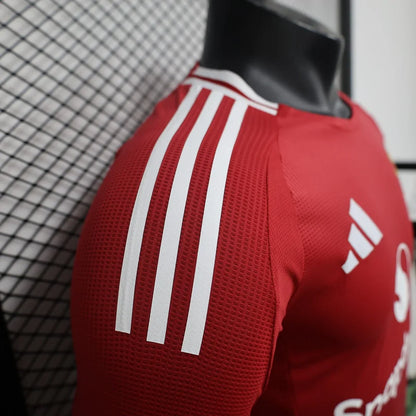 2024/2025 Long Sleeve Player Version Manchester United Home Football Shirt
