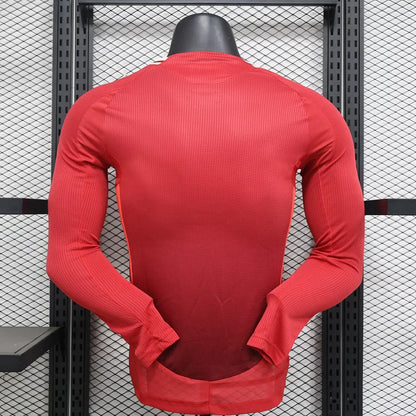 2024/2025 Long Sleeve Player Version Manchester United Home Football Shirt