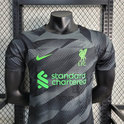2023/2024 Liverpool Goalkeeper Black Soccer JerseyPlayer Version