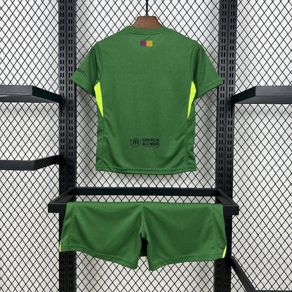 2025/2026 Kids Size Barcelona Green Goalkeeper Football Kit