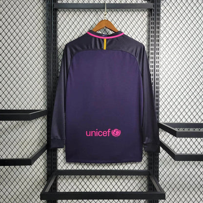2016/2017 Retro Long Sleeve Barcelona Away Football Shirt 1:1