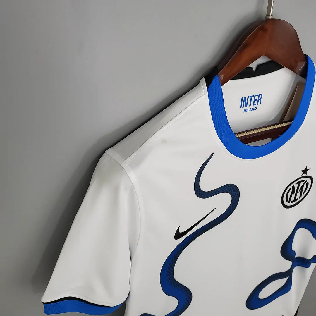 Internazionale Milan Football Jersey White 2021/2022 Retro Away