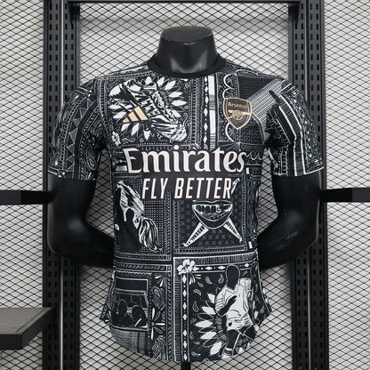 2024/2025 Arsenal Black pre-match Football ShirtPlayer Version