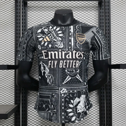 2024/2025 Arsenal Black pre-match Football ShirtPlayer Version