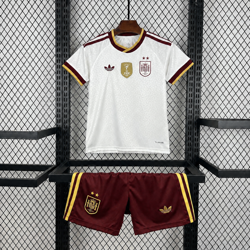 2026 2 Stars Spain Away World Cup Football Shirt Kids Size