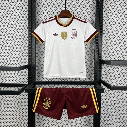 2026 2 Stars Spain Away World Cup Football Shirt Kids Size