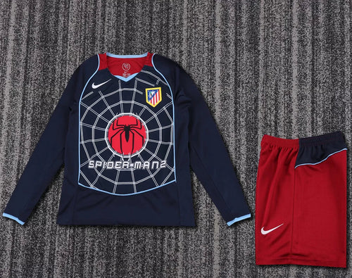 2004/2005 Retro Long Sleeve Atletico Madrid Away Football Shirt Kids Size