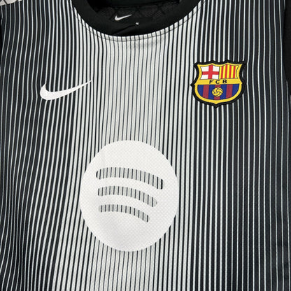 2025/2026 Kids Size Barcelona Black Goalkeeper Football Kit
