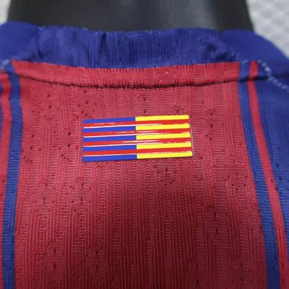 2025/2026 Player Version Long Sleeve Barcelona Home Football Shirt