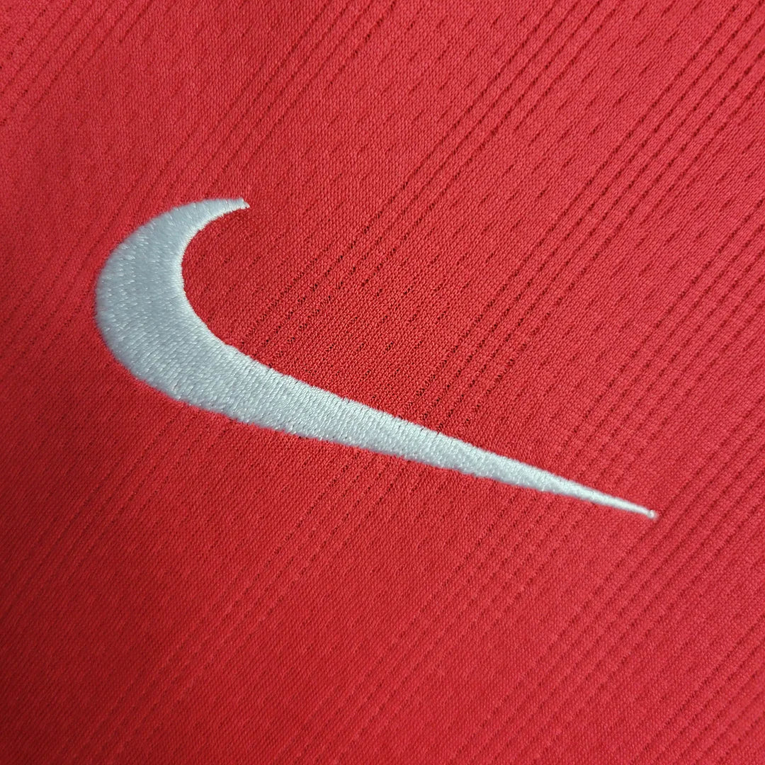 2007-2008 Retro Long Sleeve Manchester United Home Football Shirt