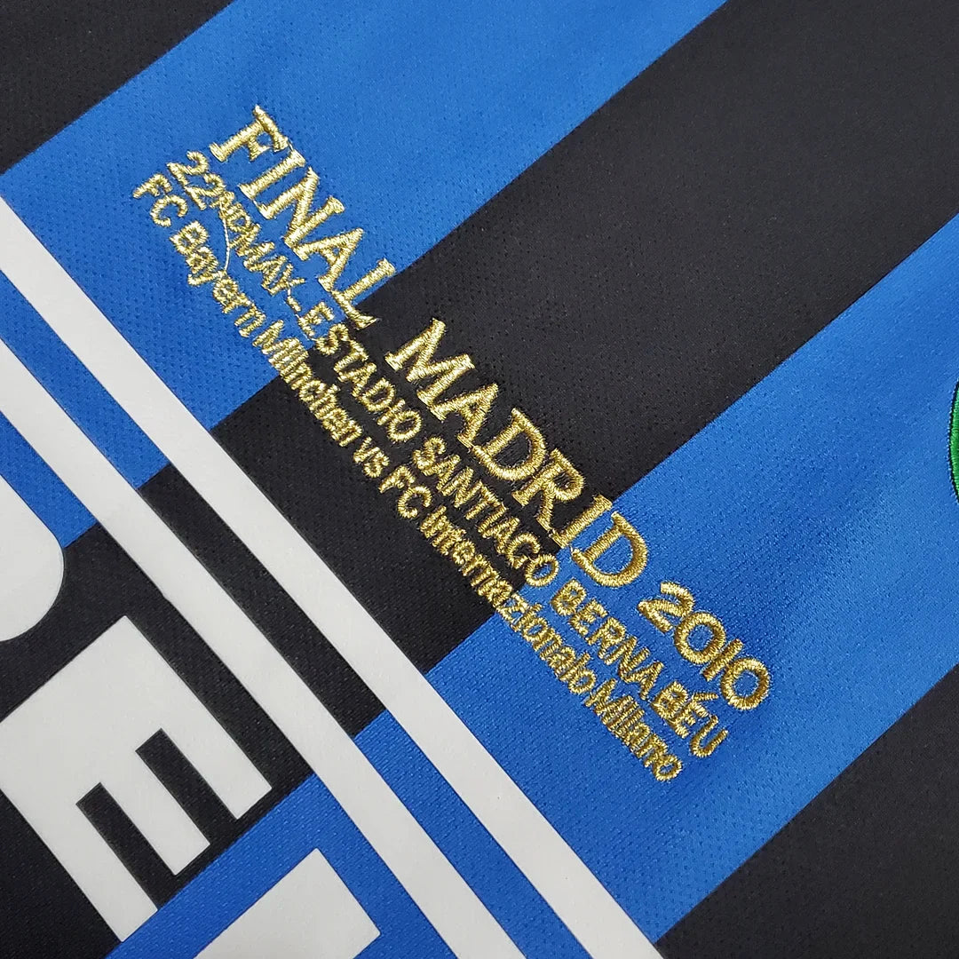 2009/2010 Retro Internazionale Milan Home UEFA Champions League Edition Football Jersey