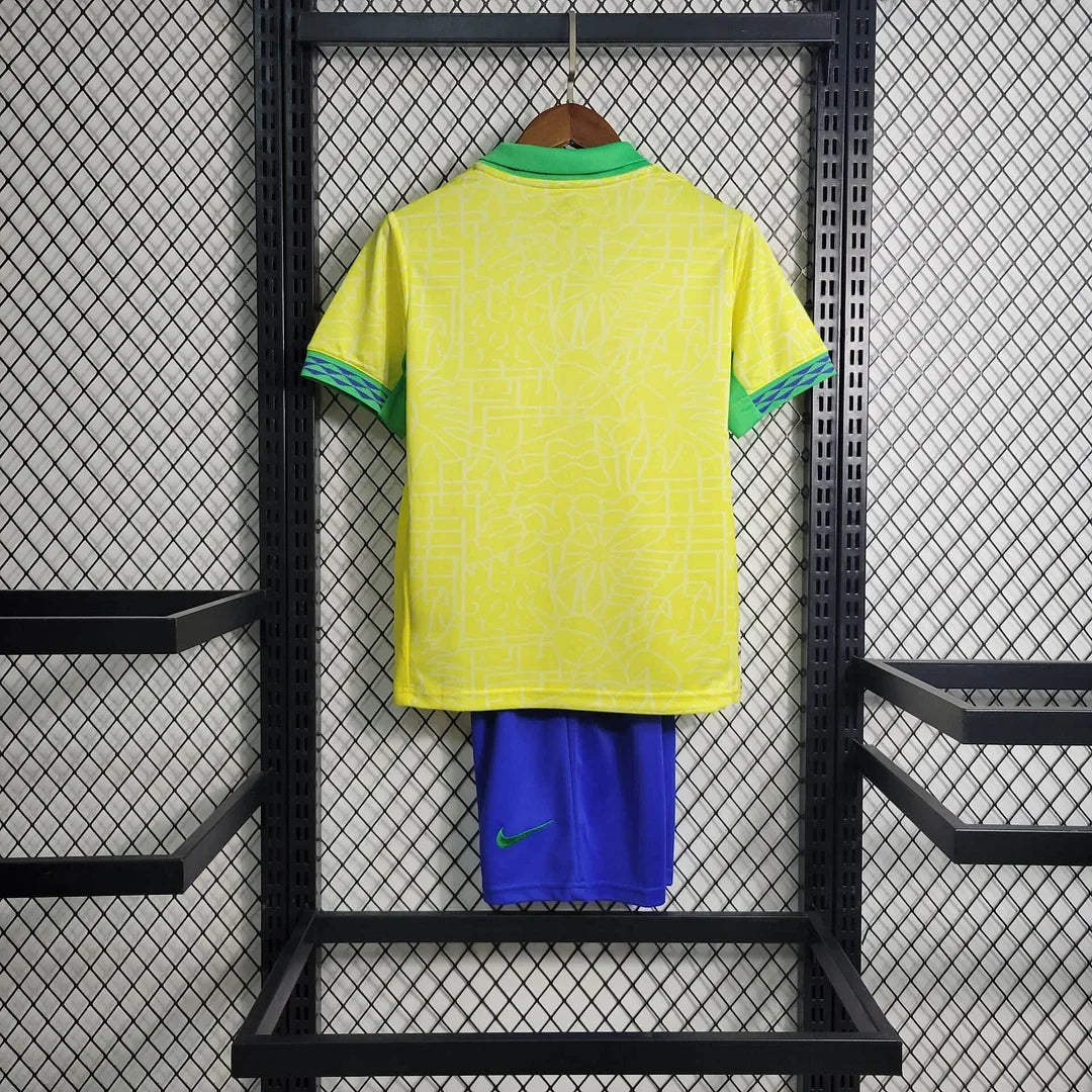 2024 Brazil Home Football Shirt Kids Size 1:1