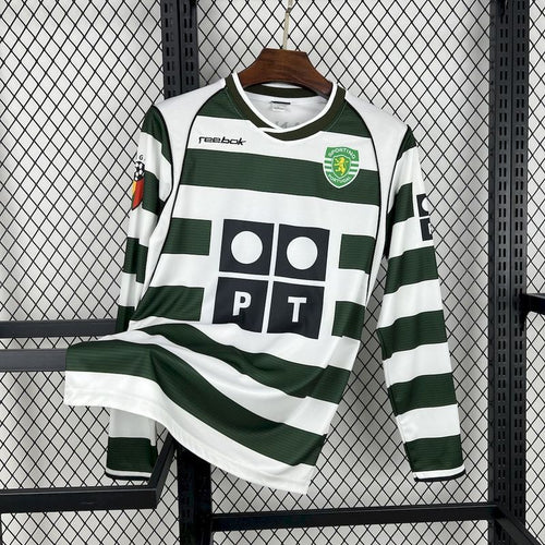 2001/2003 Retro Long Sleeve Sporting Lisbon Home Football Shirt