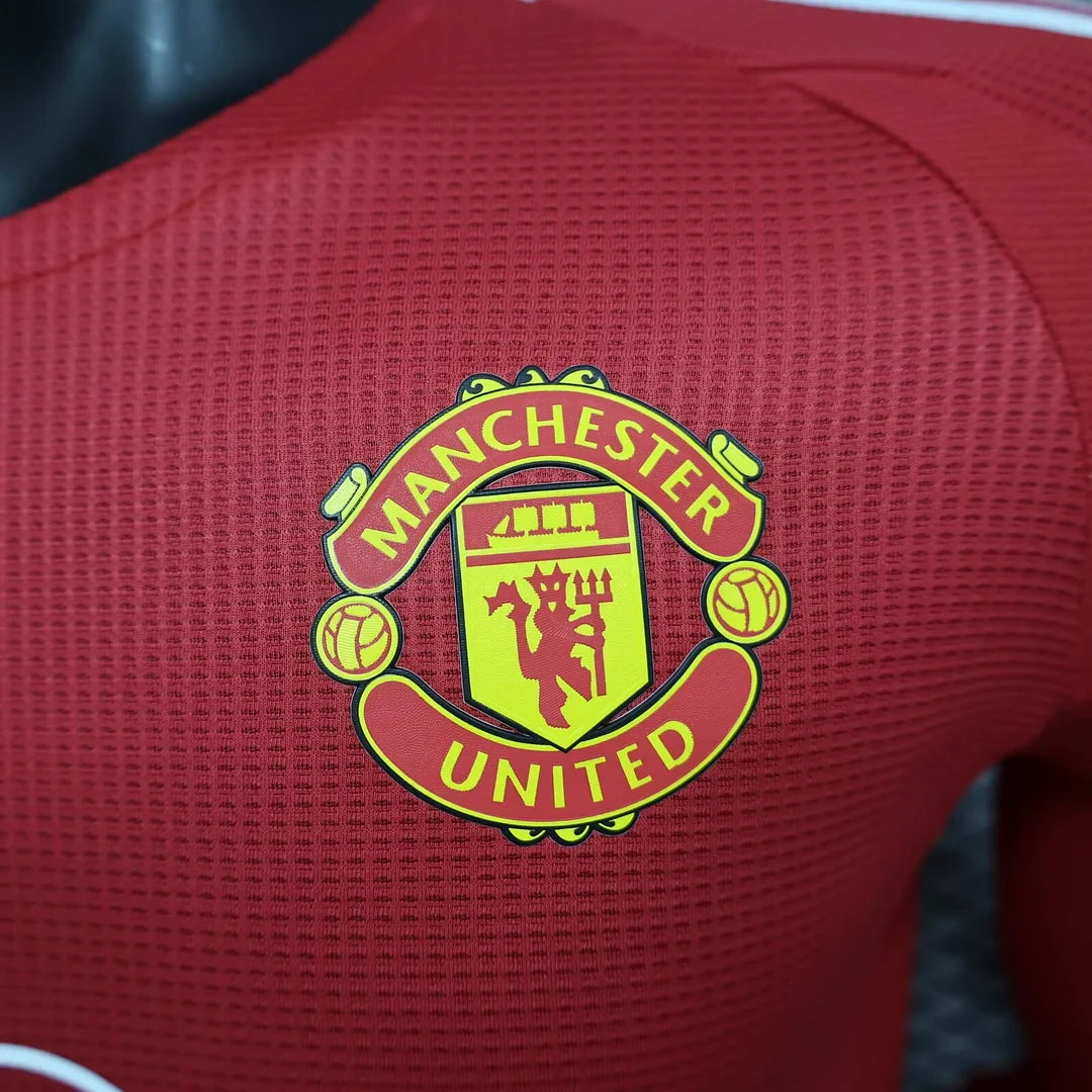 2024/2025 Long Sleeve Player Version Manchester United Home Football Shirt