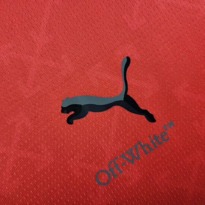 2024/2025 AC Milan x OFF-WHITE Red Football Shirt